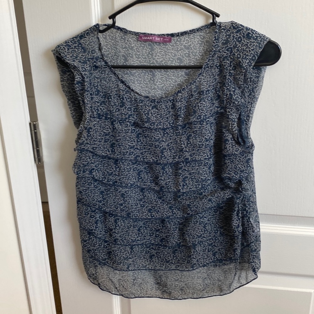 Gorgeous pleat layered front chiffon blouse